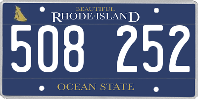 RI license plate 508252