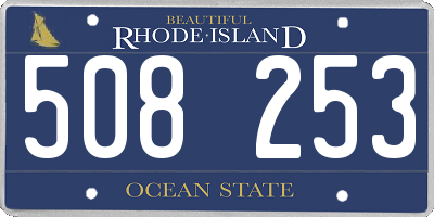 RI license plate 508253