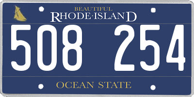RI license plate 508254