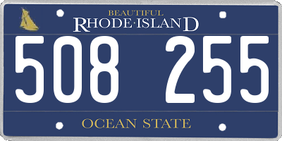 RI license plate 508255