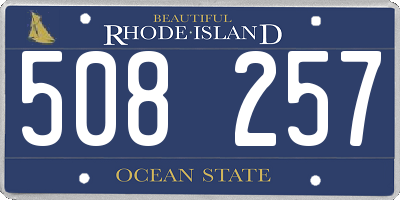RI license plate 508257