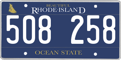 RI license plate 508258