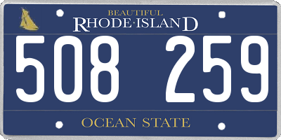 RI license plate 508259