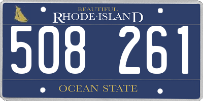 RI license plate 508261