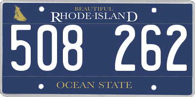 RI license plate 508262