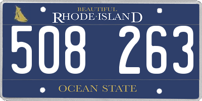 RI license plate 508263