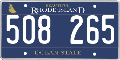 RI license plate 508265