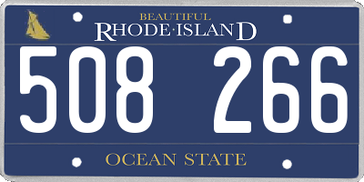 RI license plate 508266