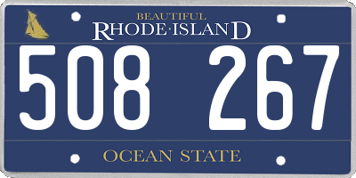 RI license plate 508267