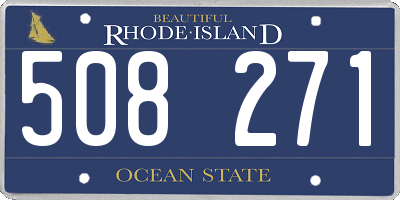 RI license plate 508271