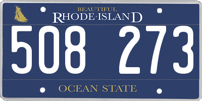 RI license plate 508273