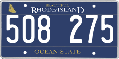 RI license plate 508275