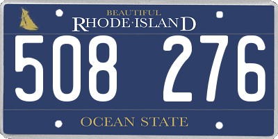 RI license plate 508276