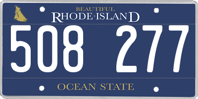 RI license plate 508277