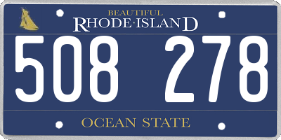 RI license plate 508278