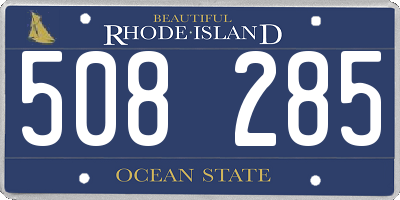 RI license plate 508285