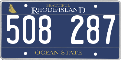 RI license plate 508287
