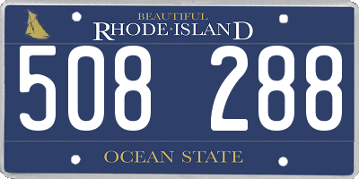 RI license plate 508288