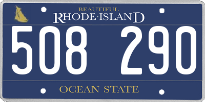 RI license plate 508290