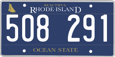 RI license plate 508291