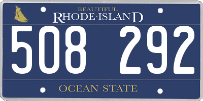 RI license plate 508292
