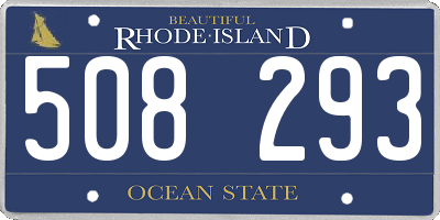 RI license plate 508293