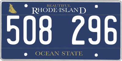 RI license plate 508296