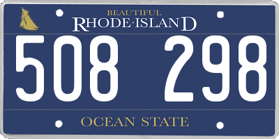 RI license plate 508298