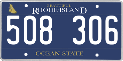 RI license plate 508306