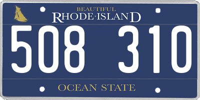 RI license plate 508310