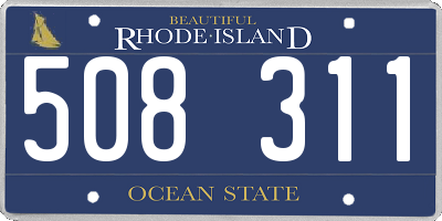 RI license plate 508311
