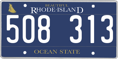 RI license plate 508313