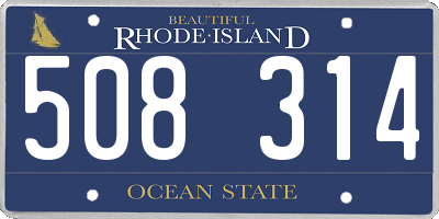 RI license plate 508314