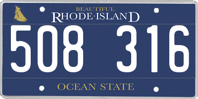 RI license plate 508316