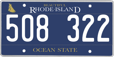 RI license plate 508322