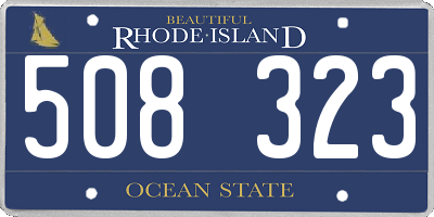RI license plate 508323