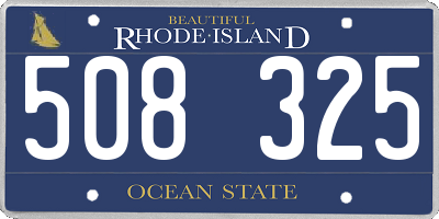 RI license plate 508325