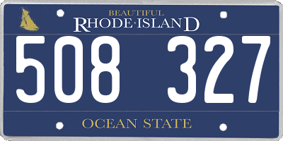 RI license plate 508327