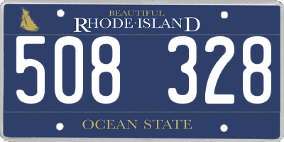 RI license plate 508328