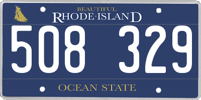 RI license plate 508329