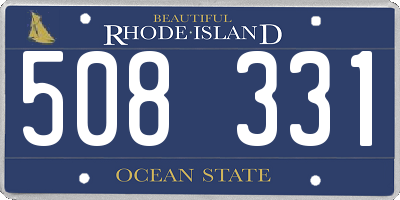 RI license plate 508331