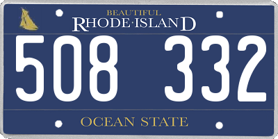 RI license plate 508332