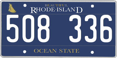 RI license plate 508336