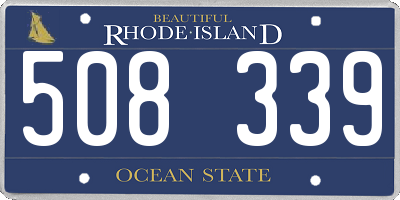 RI license plate 508339
