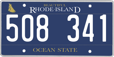 RI license plate 508341