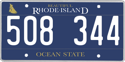 RI license plate 508344