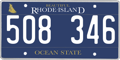 RI license plate 508346