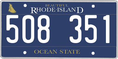 RI license plate 508351