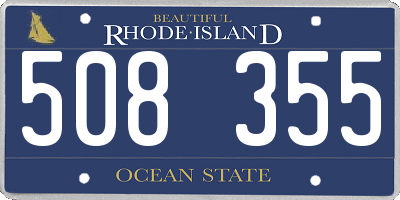 RI license plate 508355