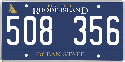 RI license plate 508356